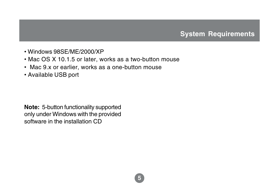 IOGear 1600DPI User Manual | Page 7 / 26