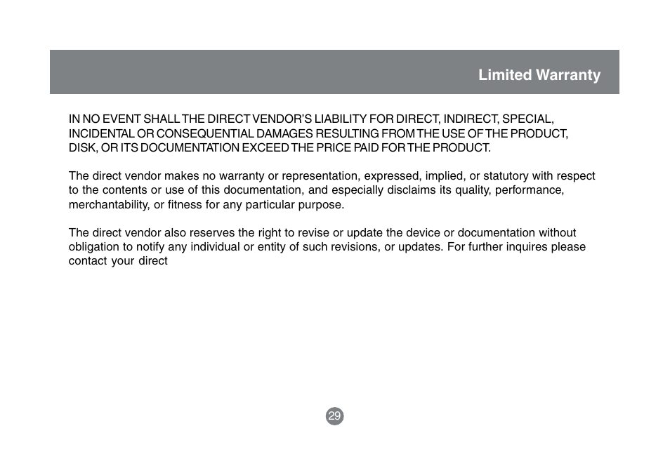 Limited warranty | IOGear GBMA201 User Manual | Page 31 / 32