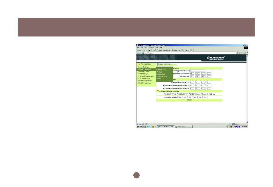 Network settings | IOGear BOSS GNS1000 User Manual | Page 33 / 82