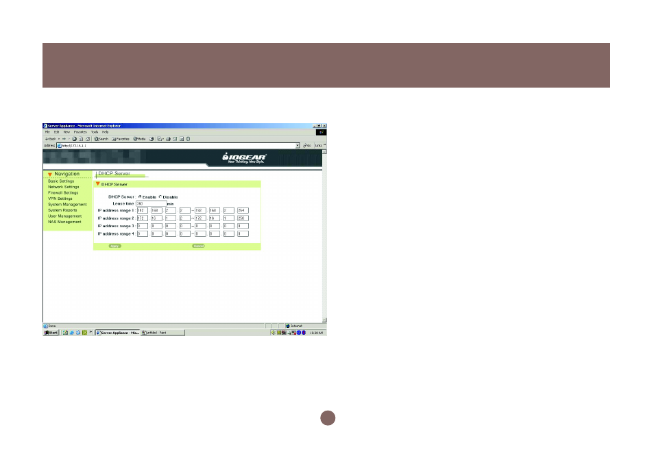 Network settings | IOGear BOSS GNS1000 User Manual | Page 34 / 82