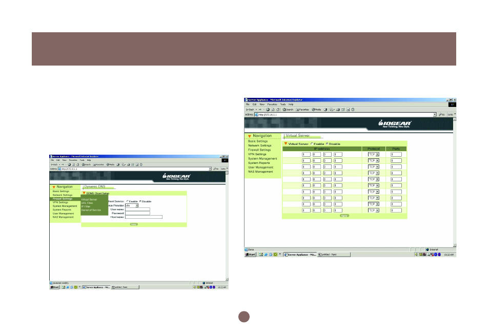 Firewall settings | IOGear BOSS GNS1000 User Manual | Page 41 / 82