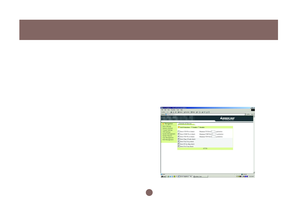 Firewall settings | IOGear BOSS GNS1000 User Manual | Page 45 / 82