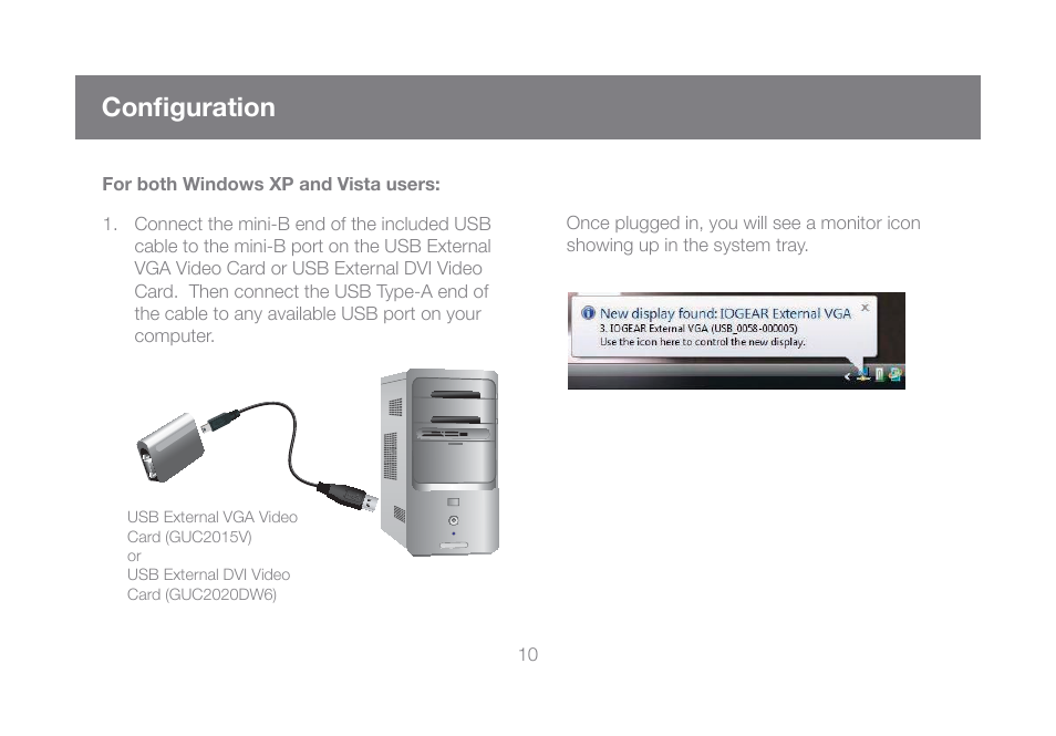 Configuration | IOGear GUC2015V User Manual | Page 10 / 24