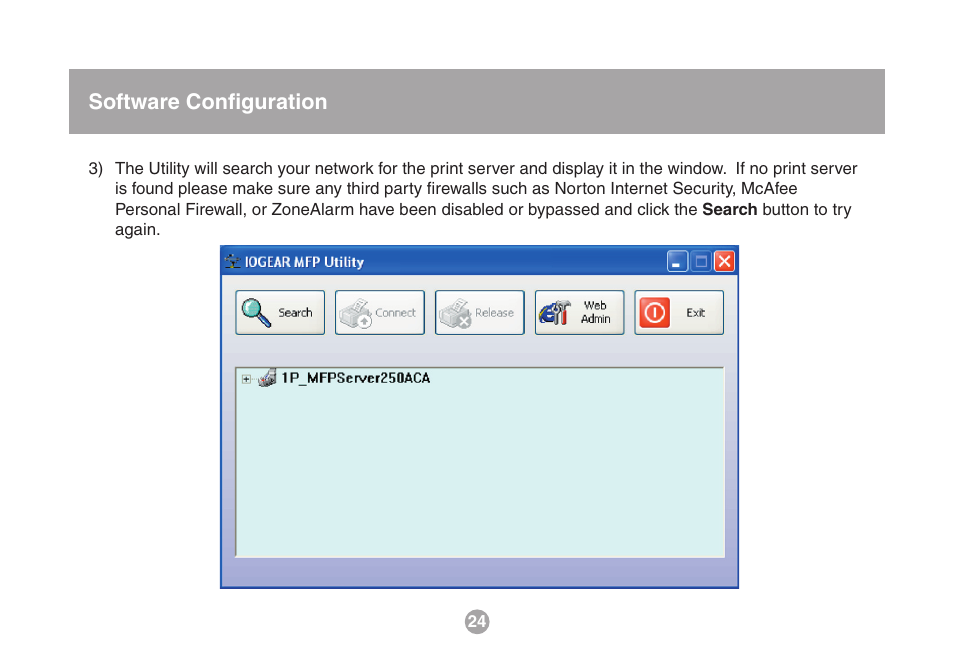 Software conﬁguration | IOGear USB Multi GMFPSU01 User Manual | Page 24 / 44