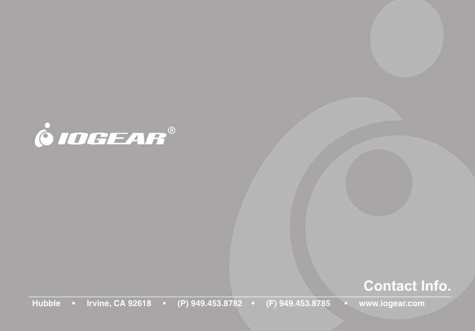 Contact info | IOGear USB Multi GMFPSU01 User Manual | Page 44 / 44