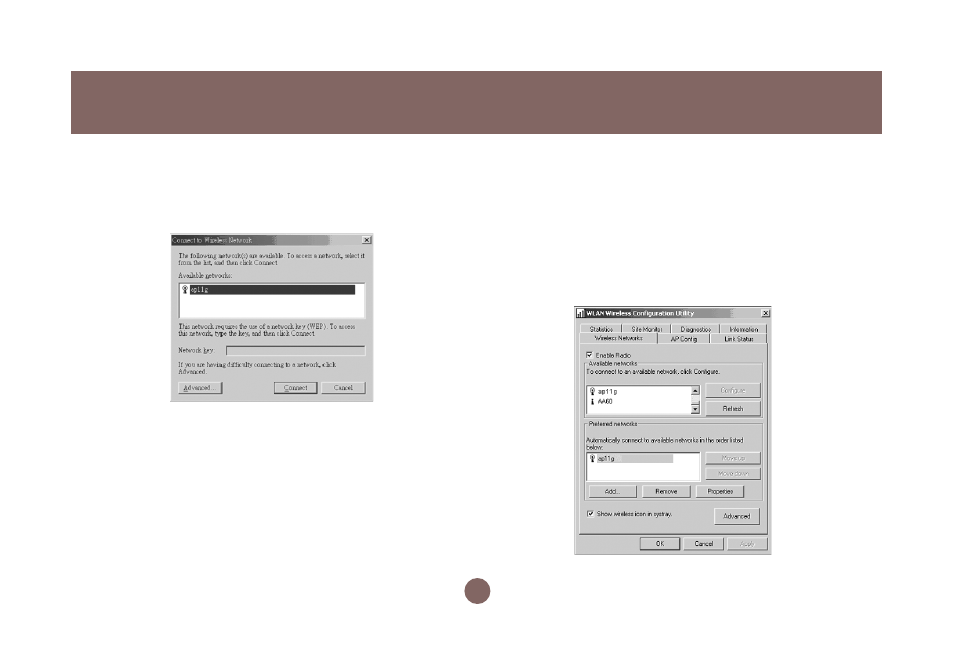 Wlan utility tool for win 98/2k | IOGear Wireless-G Notebook Network Card 1017 GWP511 User Manual | Page 10 / 23