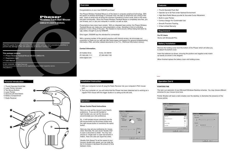 IOGear GME321R User Manual | 2 pages