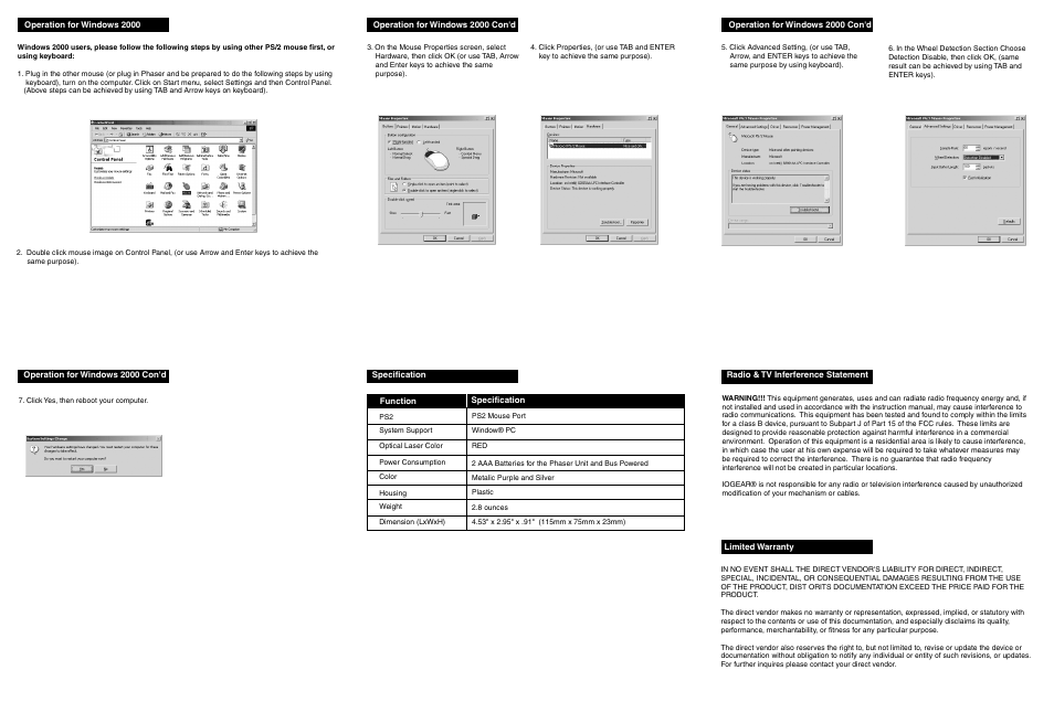 IOGear GME321R User Manual | Page 2 / 2