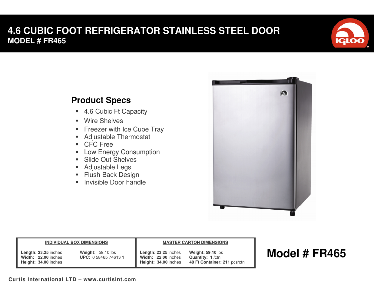 Igloo fr465 User Manual | 1 page