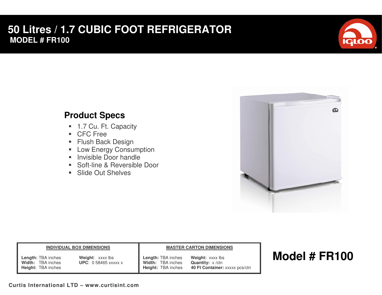 Igloo FR100 User Manual | 1 page