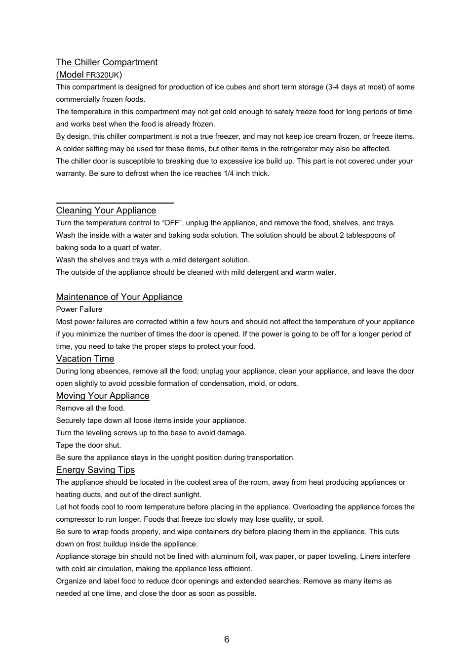 Igloo FR320UK User Manual | Page 7 / 8