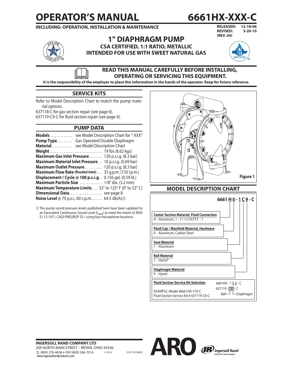 Ingersoll-Rand 6661HX-XXX-C User Manual | 8 pages