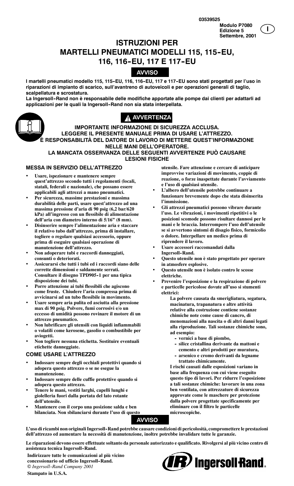 Ingersoll-Rand 115--EU User Manual | Page 13 / 27