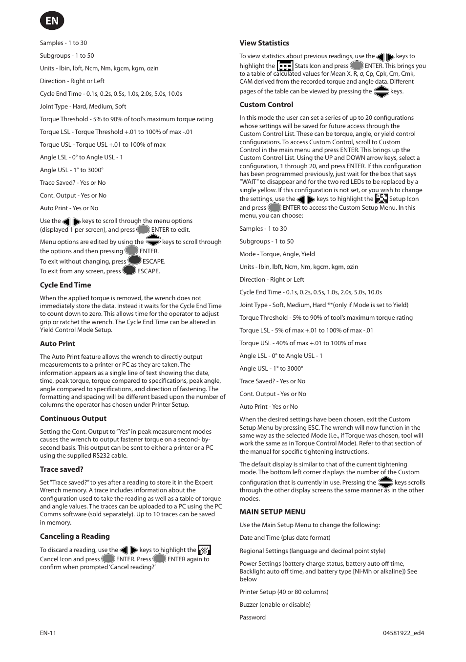 Ingersoll-Rand ETW-E75 User Manual | Page 12 / 92