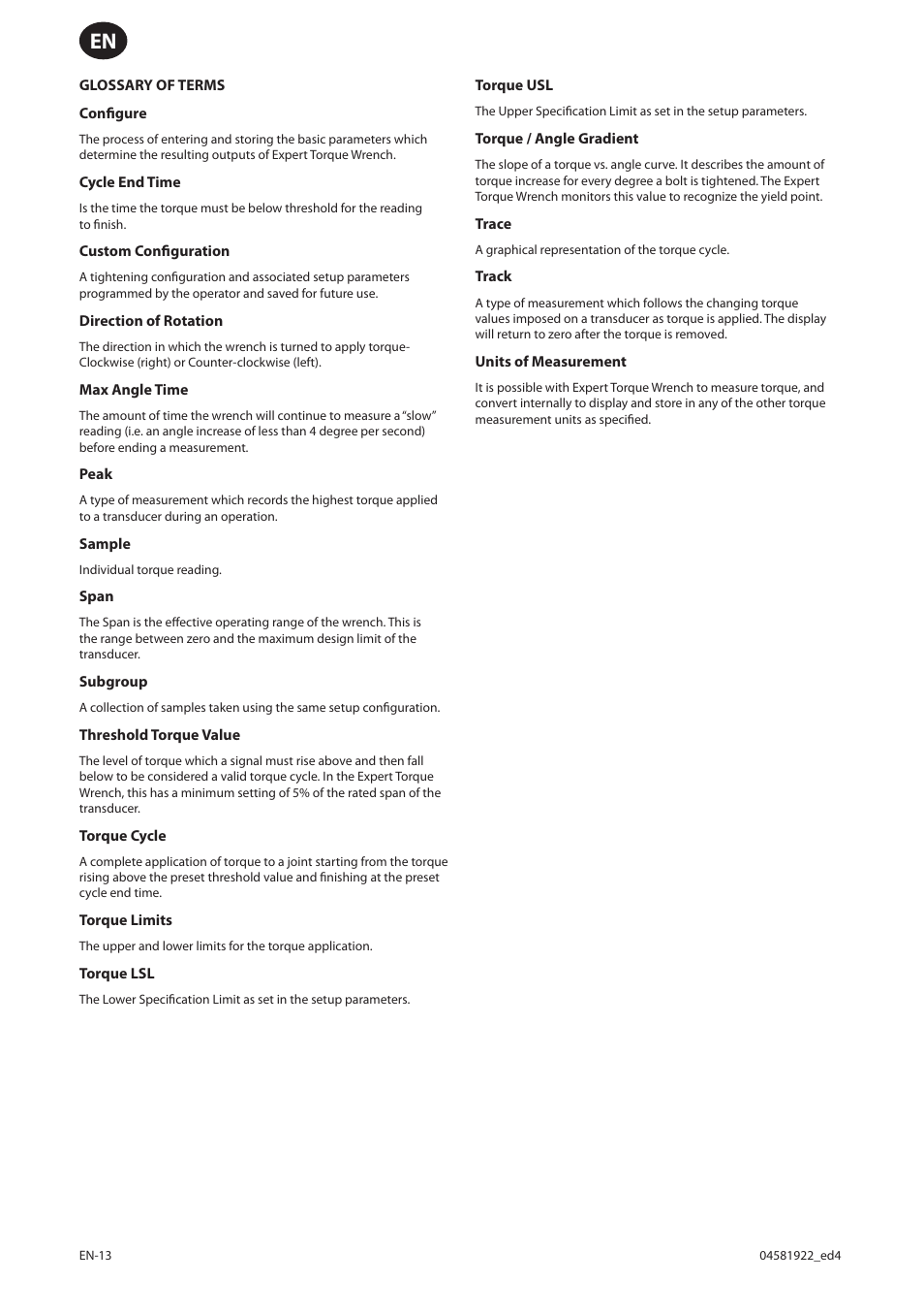 Ingersoll-Rand ETW-E75 User Manual | Page 14 / 92