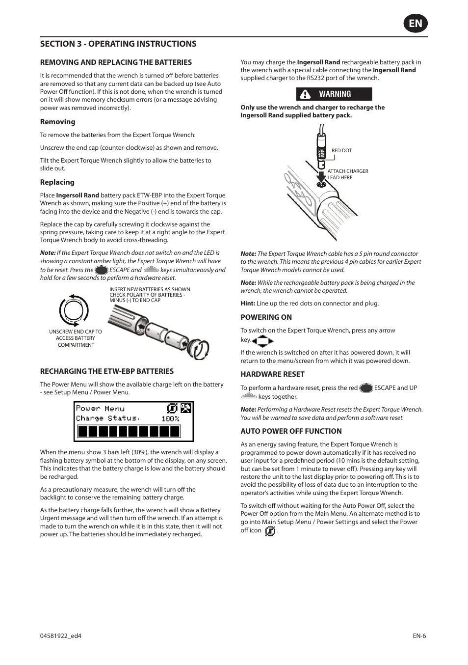 Ingersoll-Rand ETW-E75 User Manual | Page 7 / 92