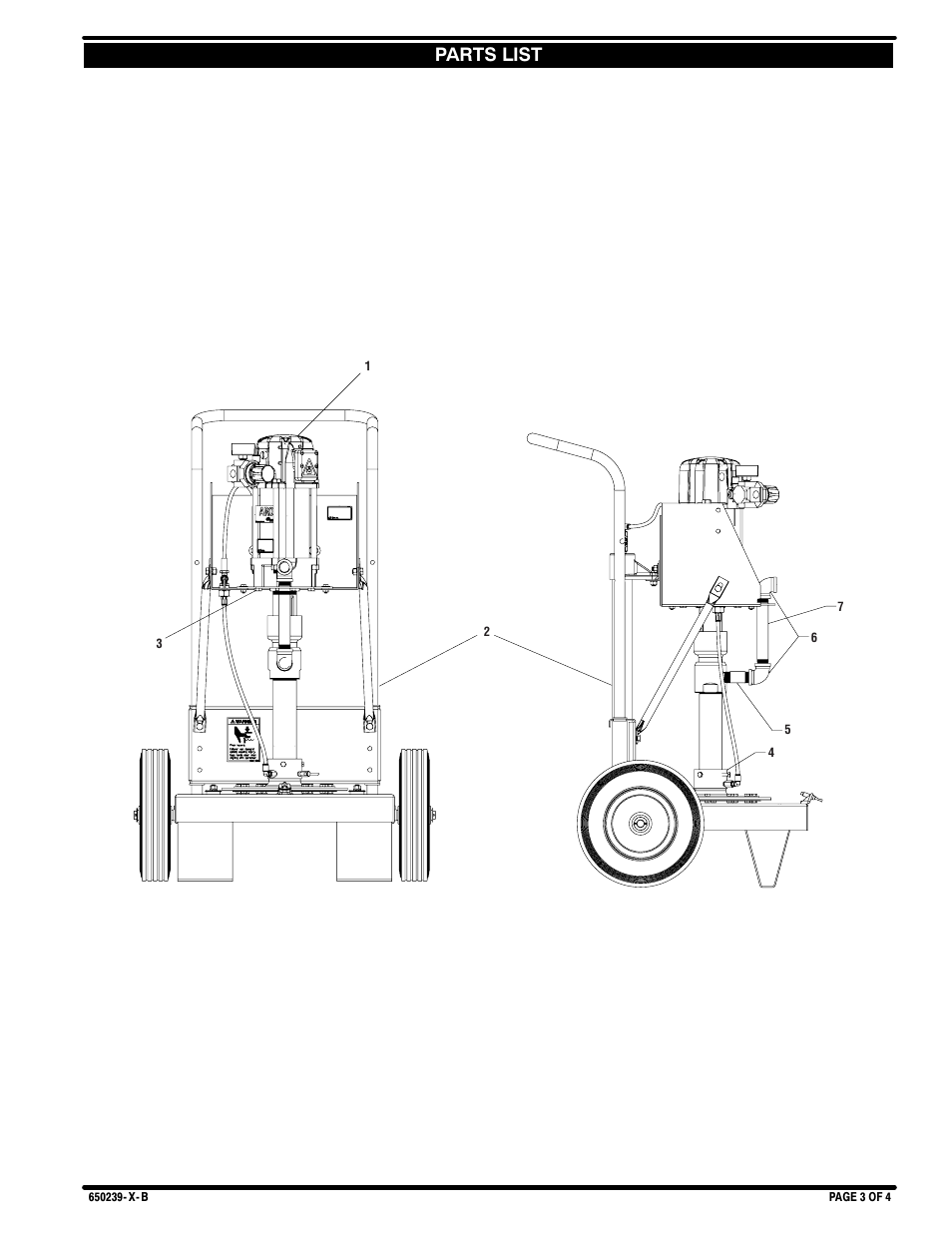 Parts list | Ingersoll-Rand ARO 650240-X-B User Manual | Page 3 / 4