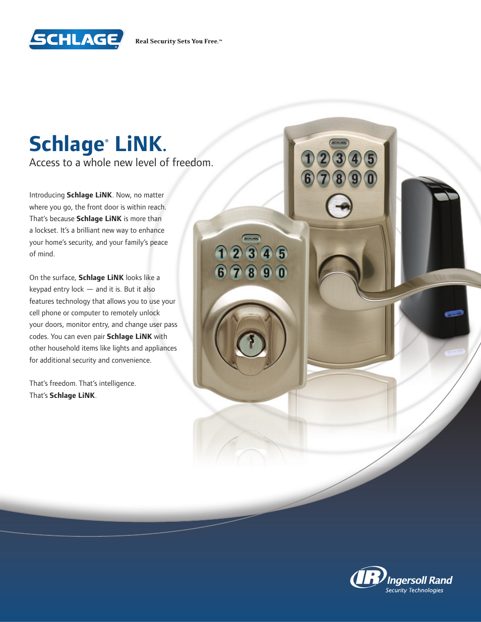 Ingersoll-Rand Schlage LiNK User Manual | 2 pages