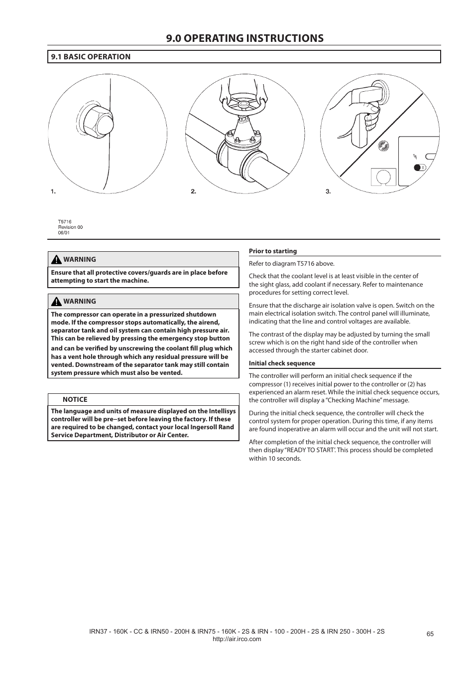 0 operating instructions | Ingersoll-Rand NIRVANA IRN75-160K-2S User Manual | Page 67 / 100