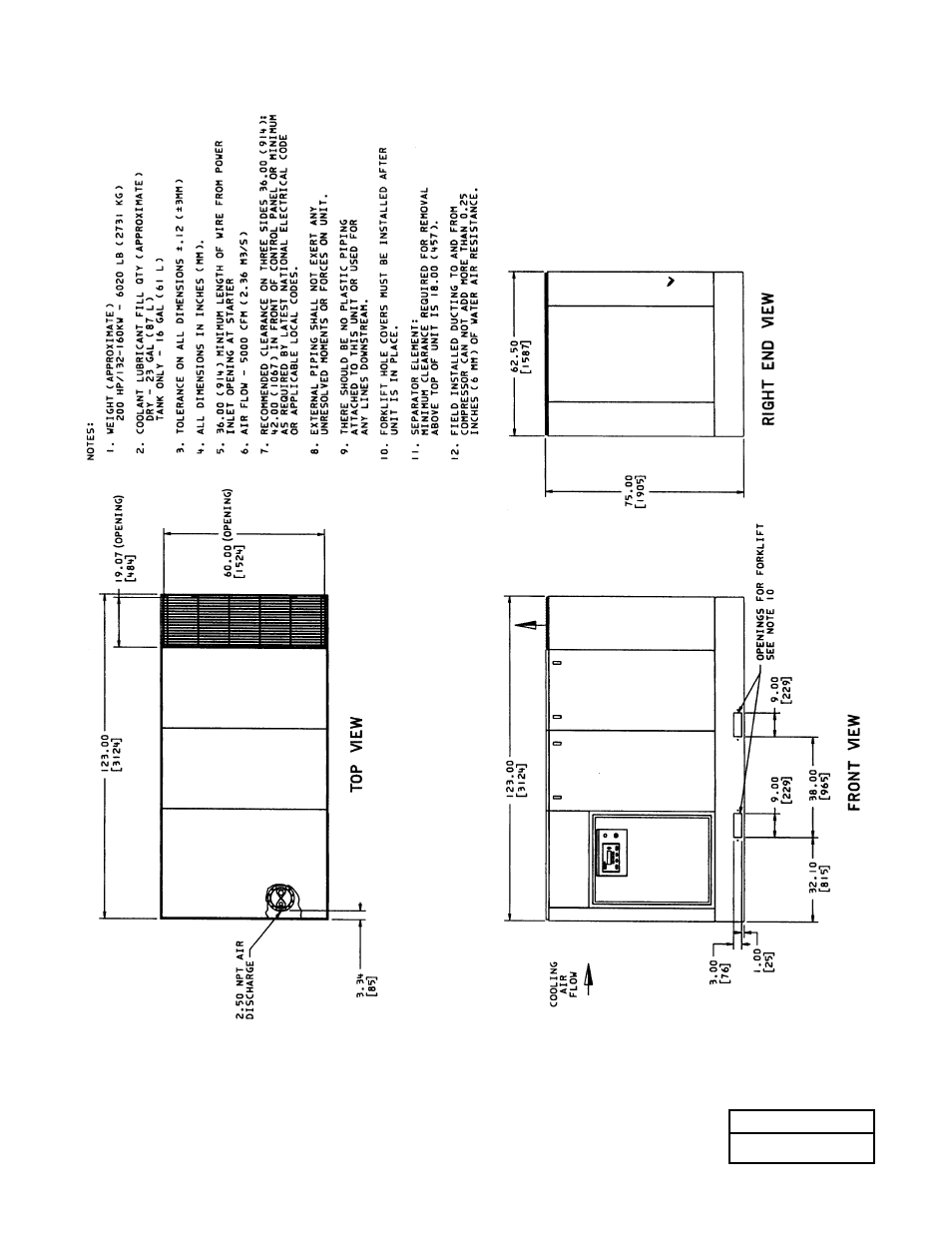 5 foundation plan 200 hp, w/c single stage | Ingersoll-Rand 100-200 HP/75-160 KW User Manual | Page 60 / 93