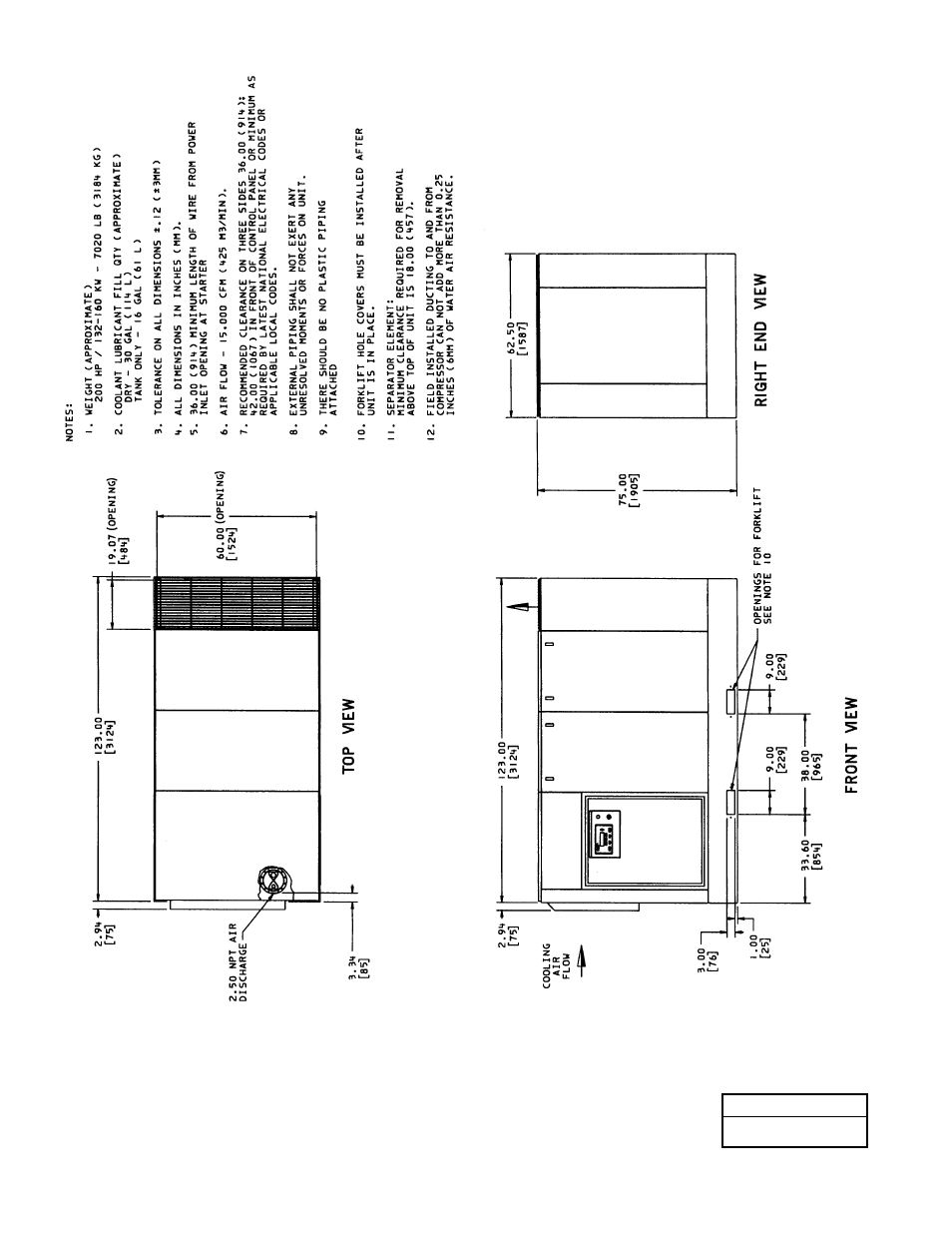 7 foundation plan 200 hp, a/c two stage | Ingersoll-Rand 100-200 HP/75-160 KW User Manual | Page 64 / 93