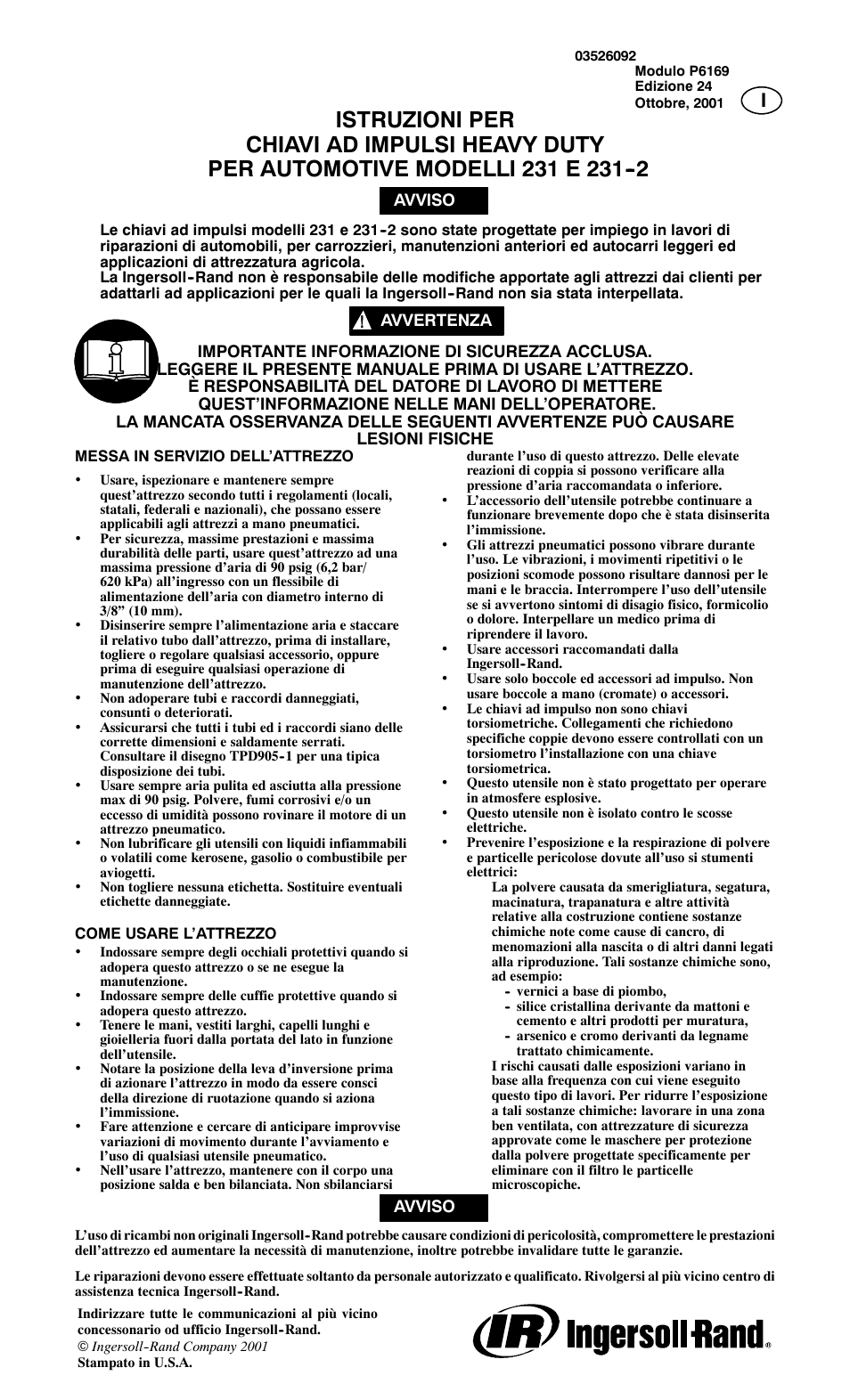 Ingersoll-Rand 231 User Manual | Page 13 / 28