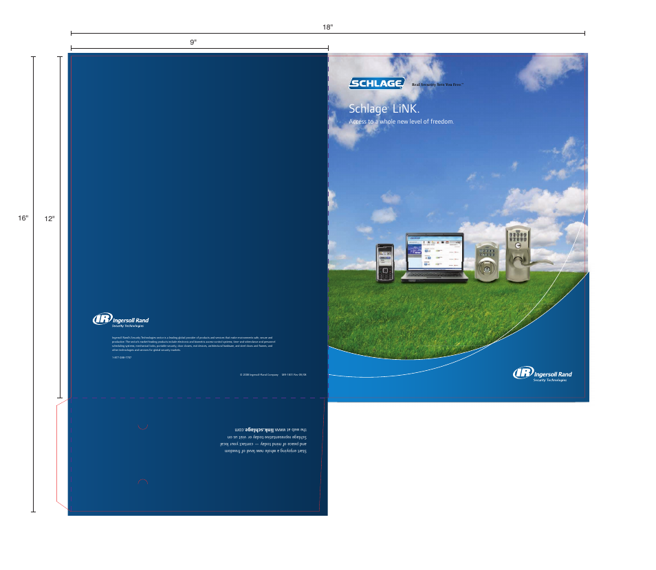 Znevyadx`h, Schlage, Link | Access to a whole new level of freedom | Ingersoll-Rand Schlage 1-877-288-7707 User Manual | Page 12 / 12