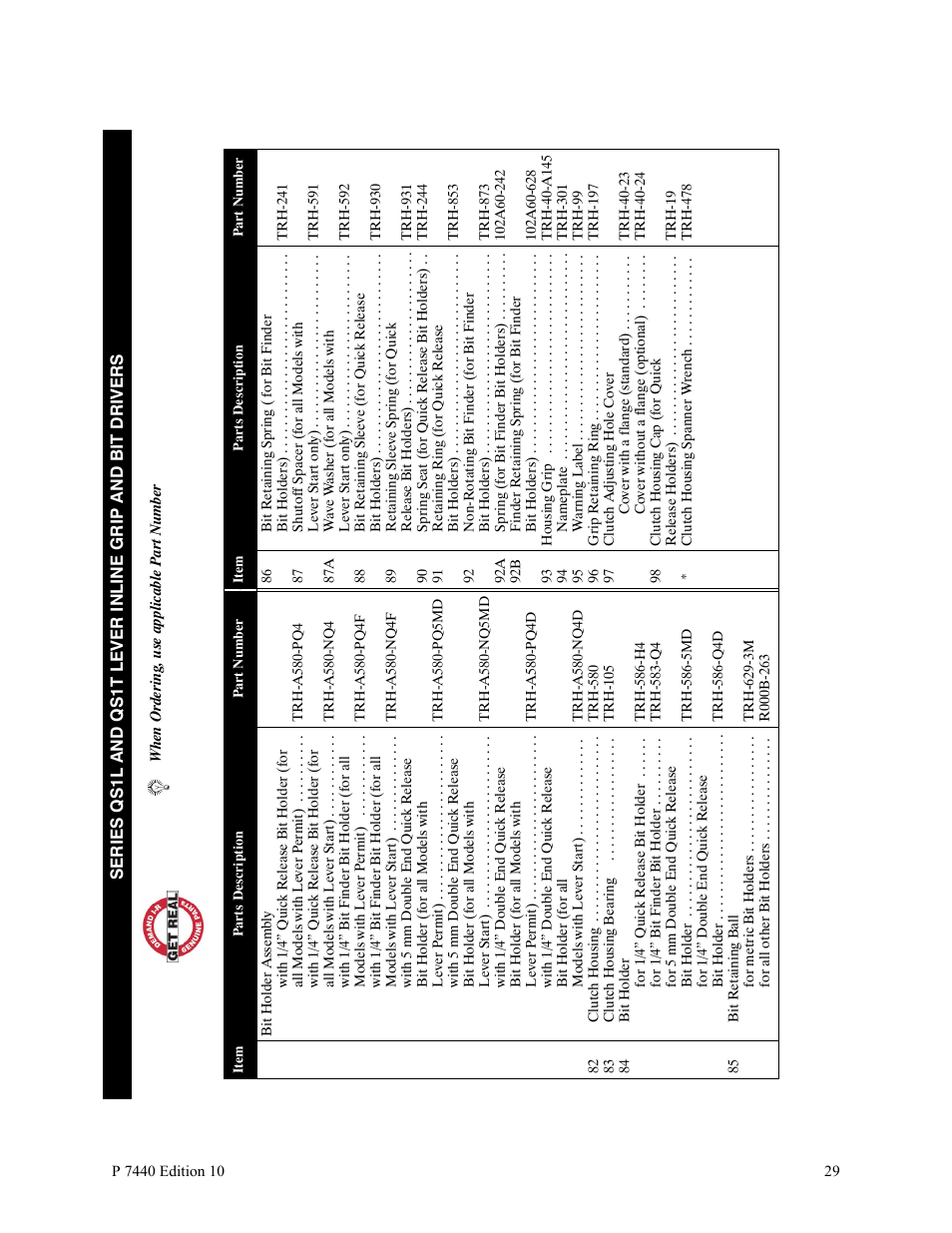 Ingersoll-Rand LEVER IN-LINE AIR SCREWDRIVER QS1T User Manual | Page 29 / 40