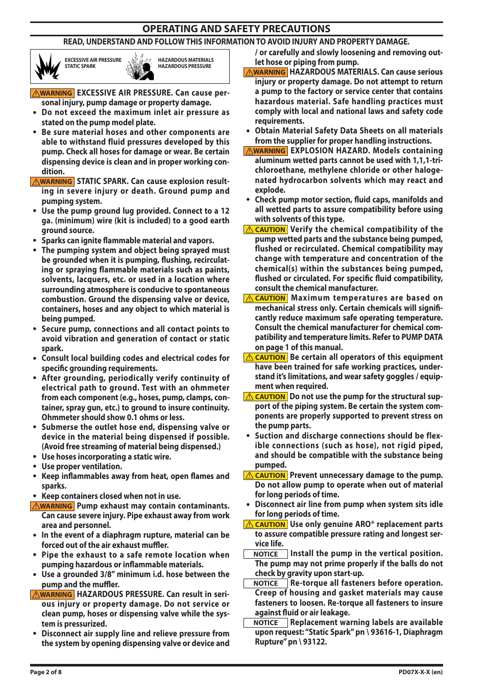 Ingersoll-Rand PD07X-X-X User Manual | Page 2 / 8