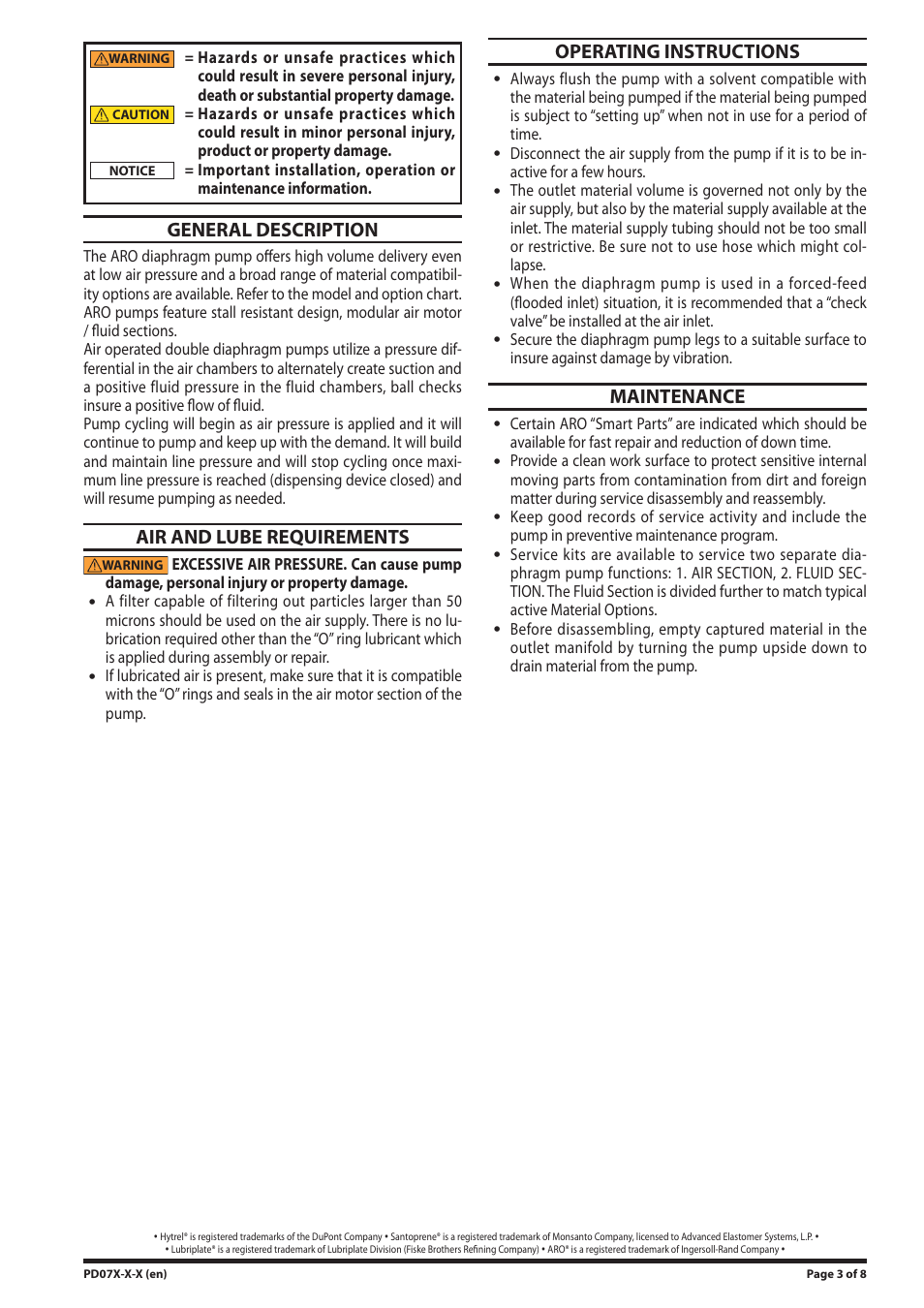 Ingersoll-Rand PD07X-X-X User Manual | Page 3 / 8