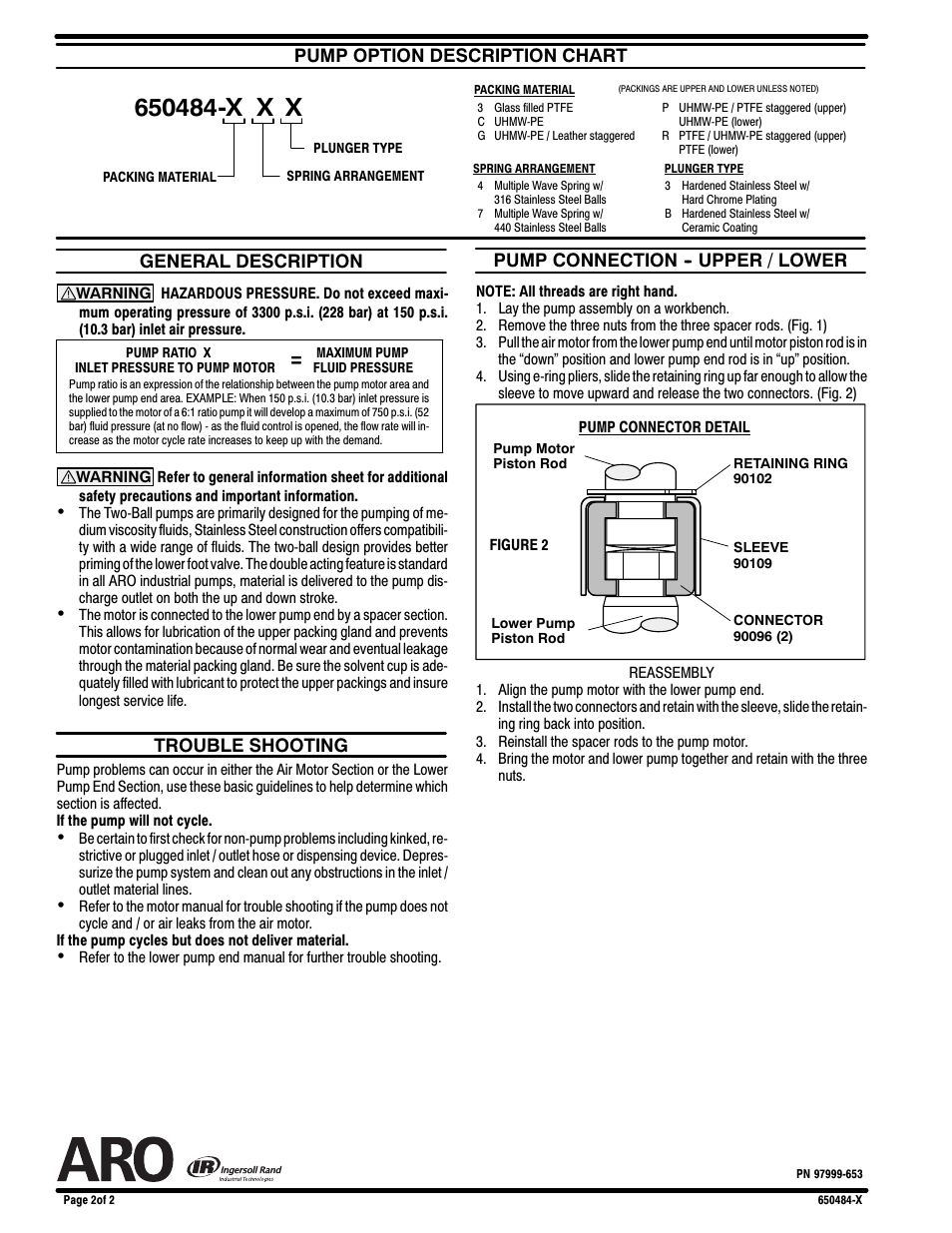 Ingersoll-Rand 650484-X User Manual | Page 2 / 2