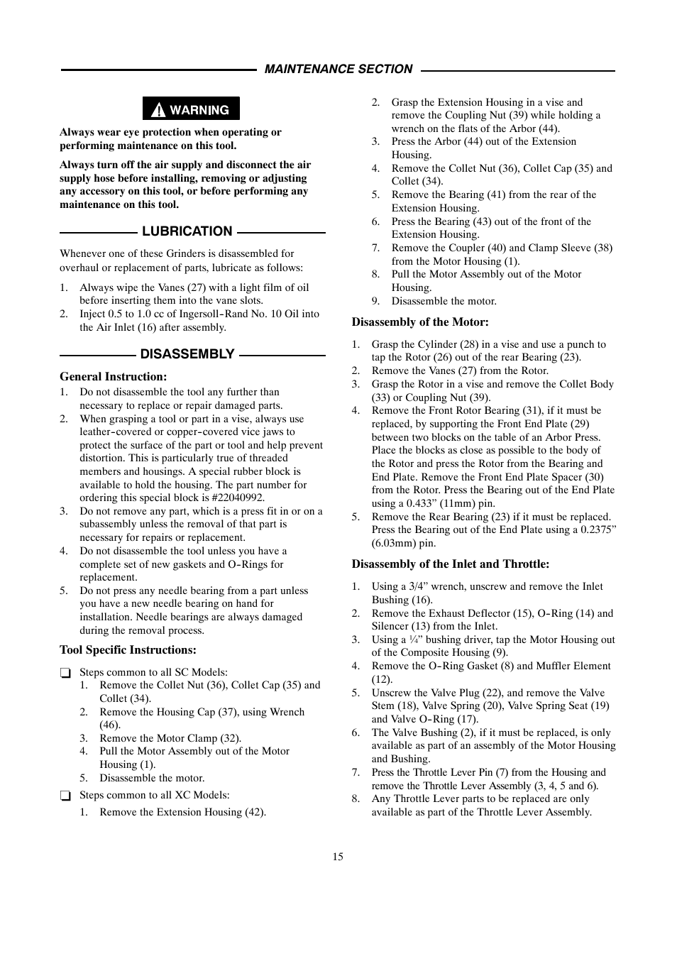 Ingersoll-Rand 4578217 User Manual | Page 15 / 20