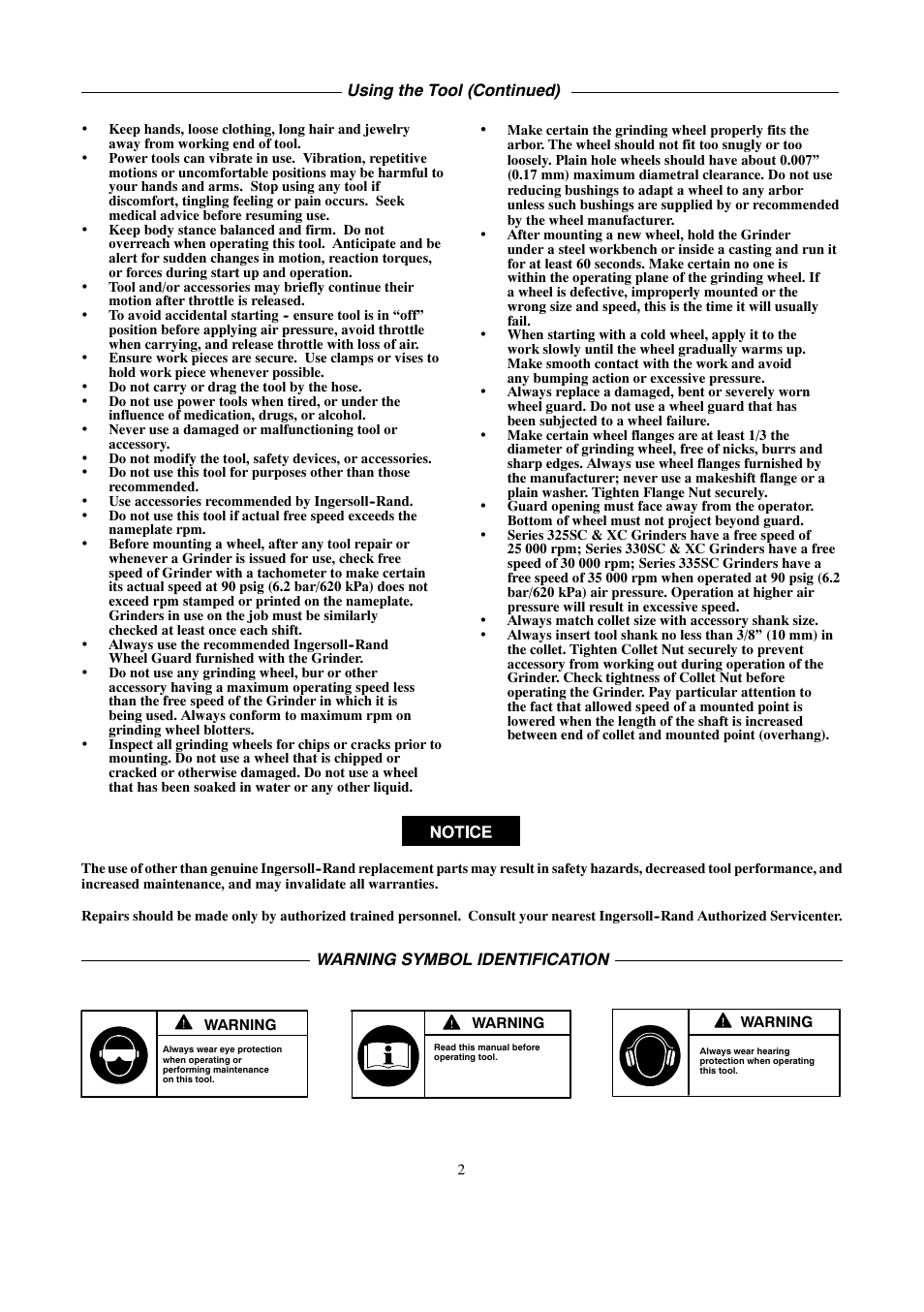 Ingersoll-Rand 4578217 User Manual | Page 2 / 20