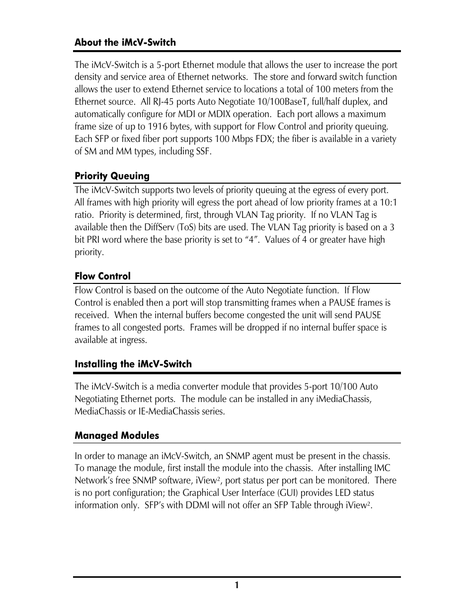 IMC Networks iMcV-Switch User Manual | Page 4 / 12