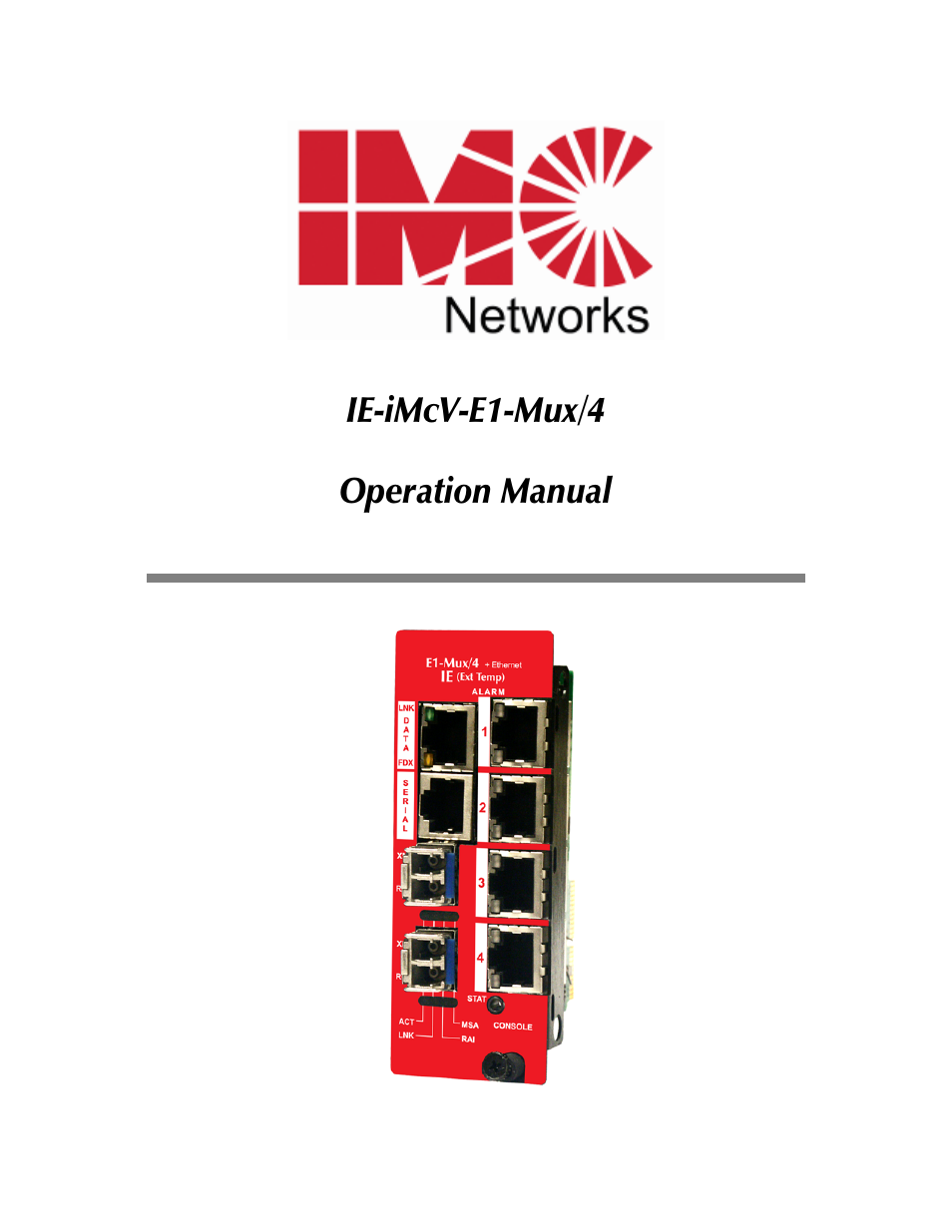 IMC Networks FAIL-SAFE MOR-F-632-120-EB82 User Manual | 36 pages