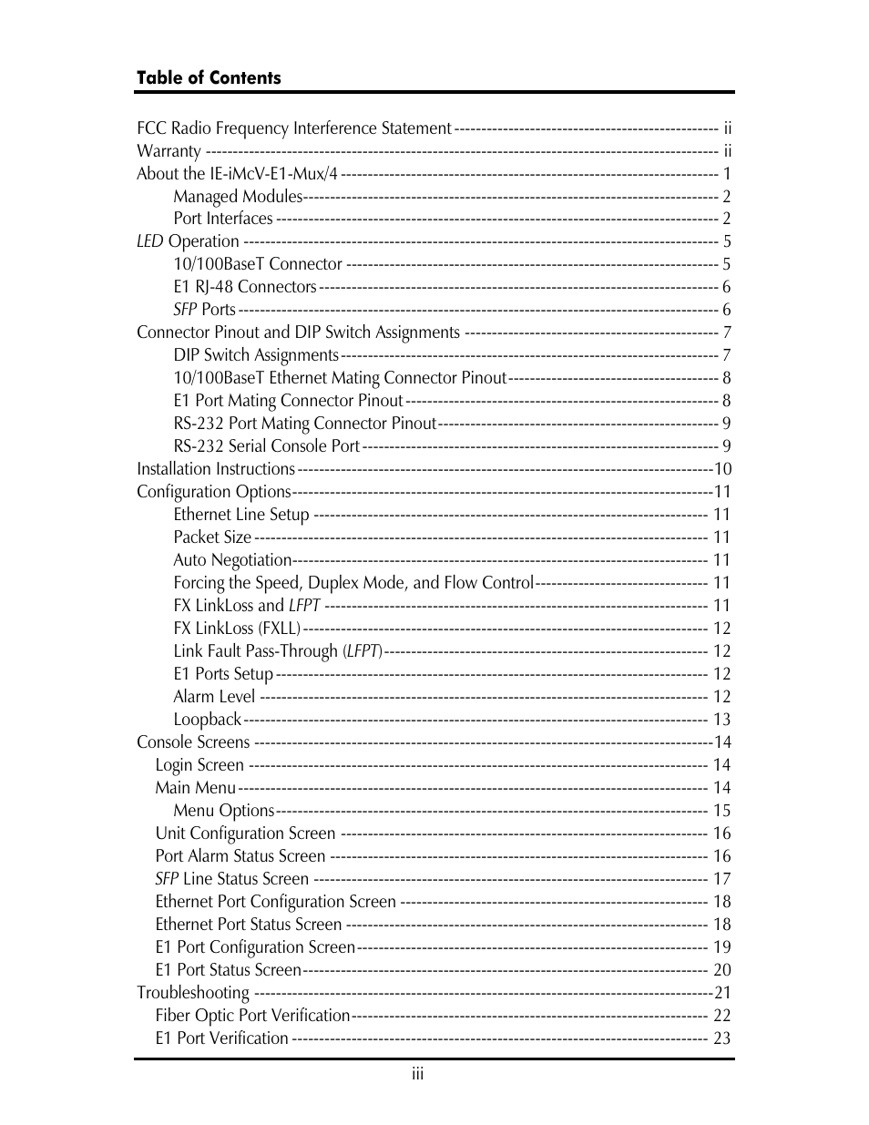 IMC Networks FAIL-SAFE MOR-F-632-120-EB82 User Manual | Page 3 / 36