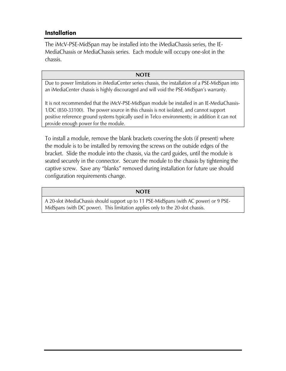 IMC Networks iMcV-PSE-MidSpan User Manual | Page 5 / 12