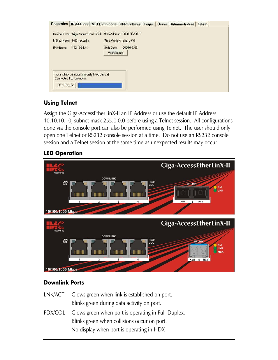 IMC Networks Giga-AcessEtherLinx-II User Manual | Page 32 / 40