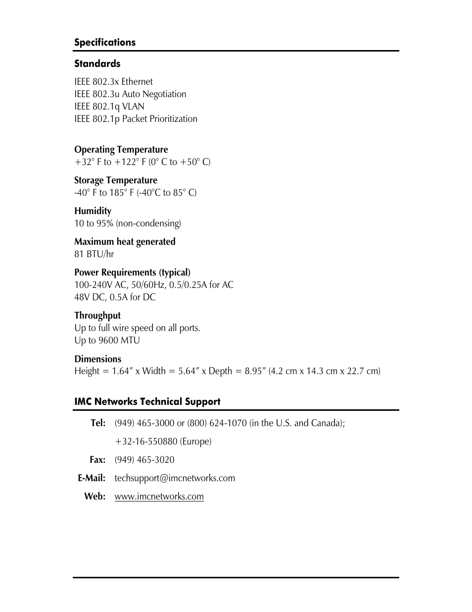 IMC Networks Giga-AcessEtherLinx-II User Manual | Page 37 / 40