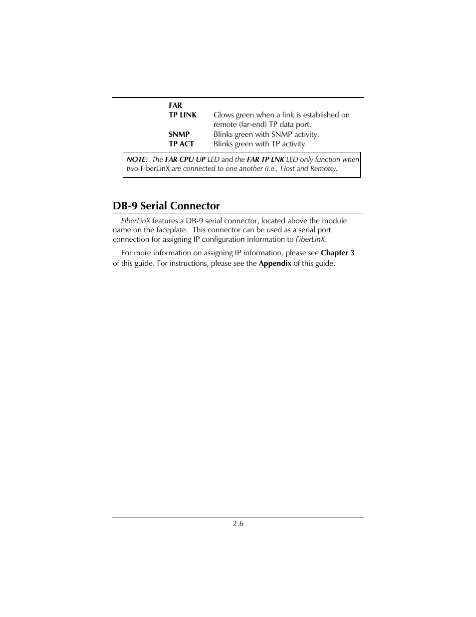 Db-9 serial connector | IMC Networks FiberLinX User Manual | Page 12 / 32