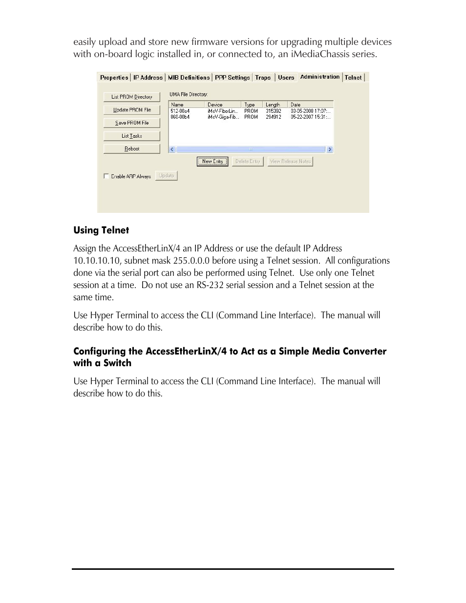 IMC Networks AccessEtherLinx/4 User Manual | Page 19 / 28