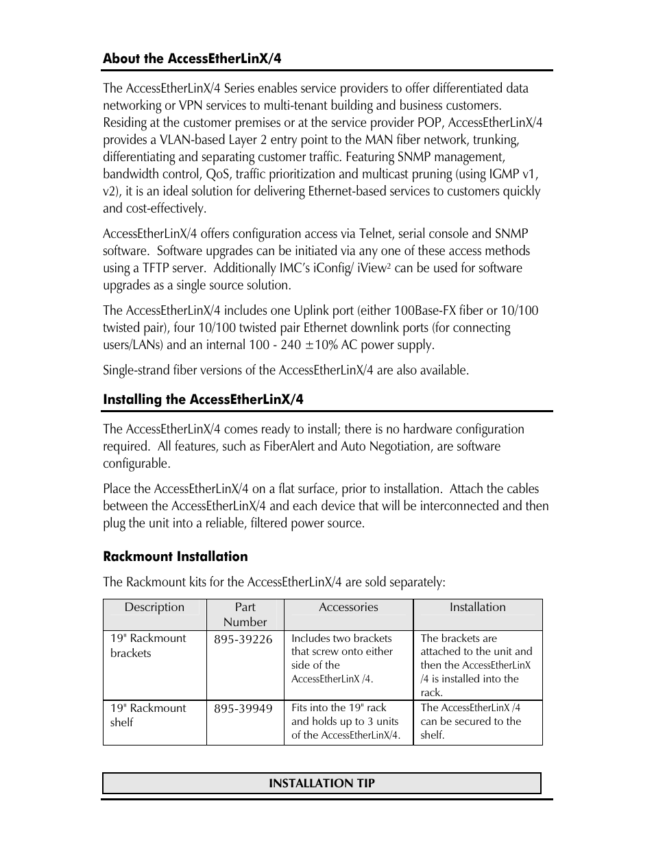 IMC Networks AccessEtherLinx/4 User Manual | Page 4 / 28