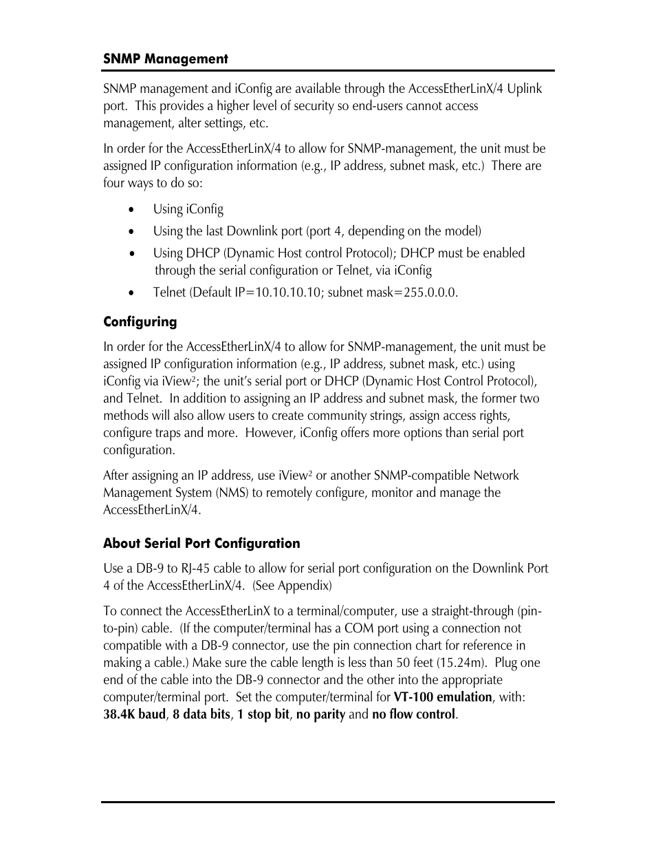 IMC Networks AccessEtherLinx/4 User Manual | Page 8 / 28