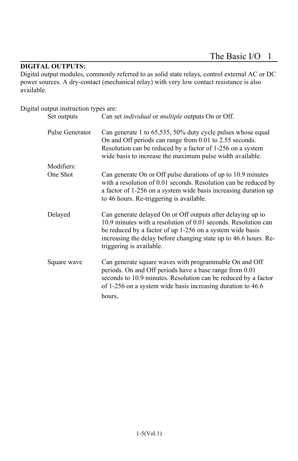 The basic i/o 1 | I-O Display Systems Basic I/O Product User Manual | Page 10 / 81