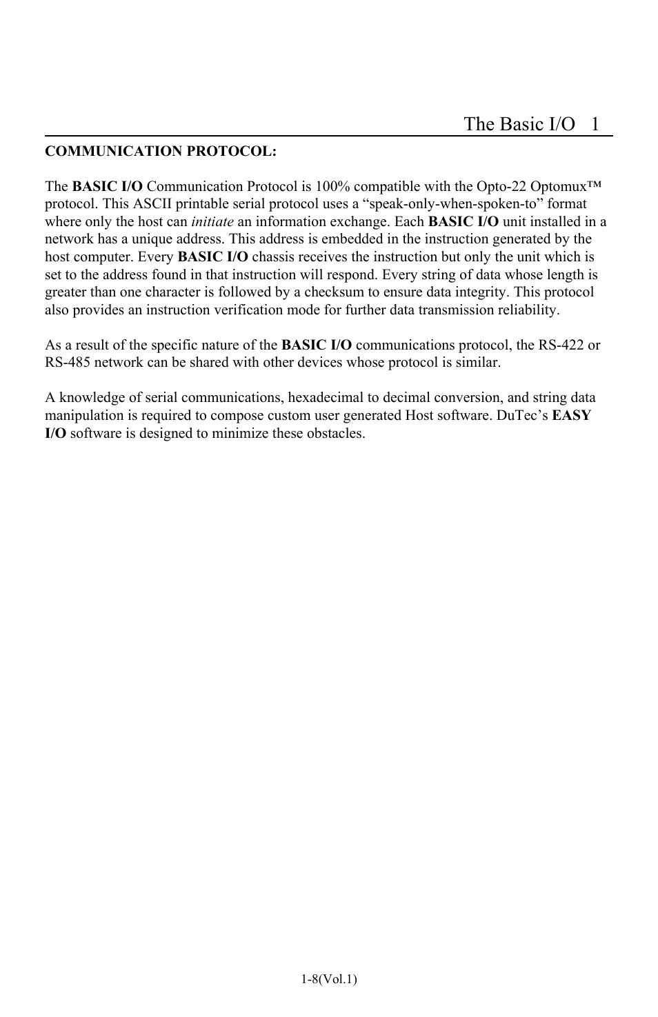 The basic i/o 1 | I-O Display Systems Basic I/O Product User Manual | Page 13 / 81