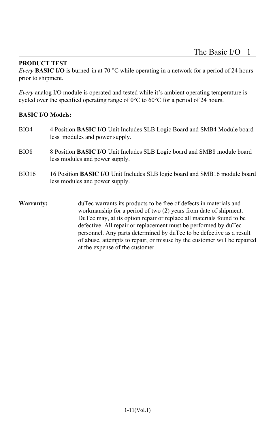 The basic i/o 1 | I-O Display Systems Basic I/O Product User Manual | Page 16 / 81