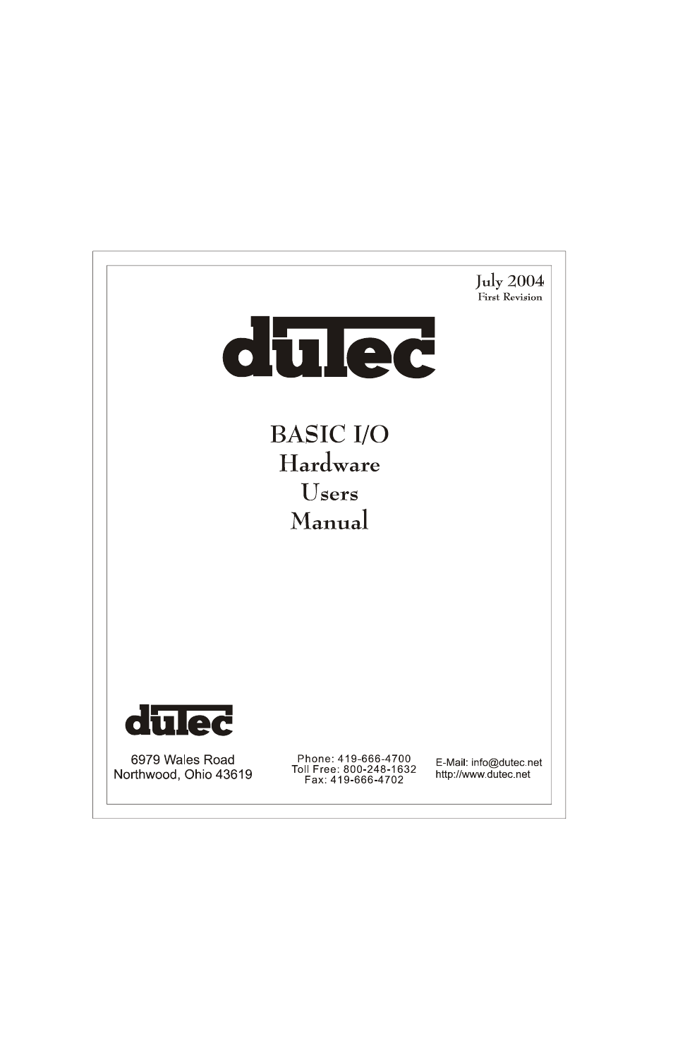 I-O Display Systems Basic I/O Product User Manual | Page 3 / 81