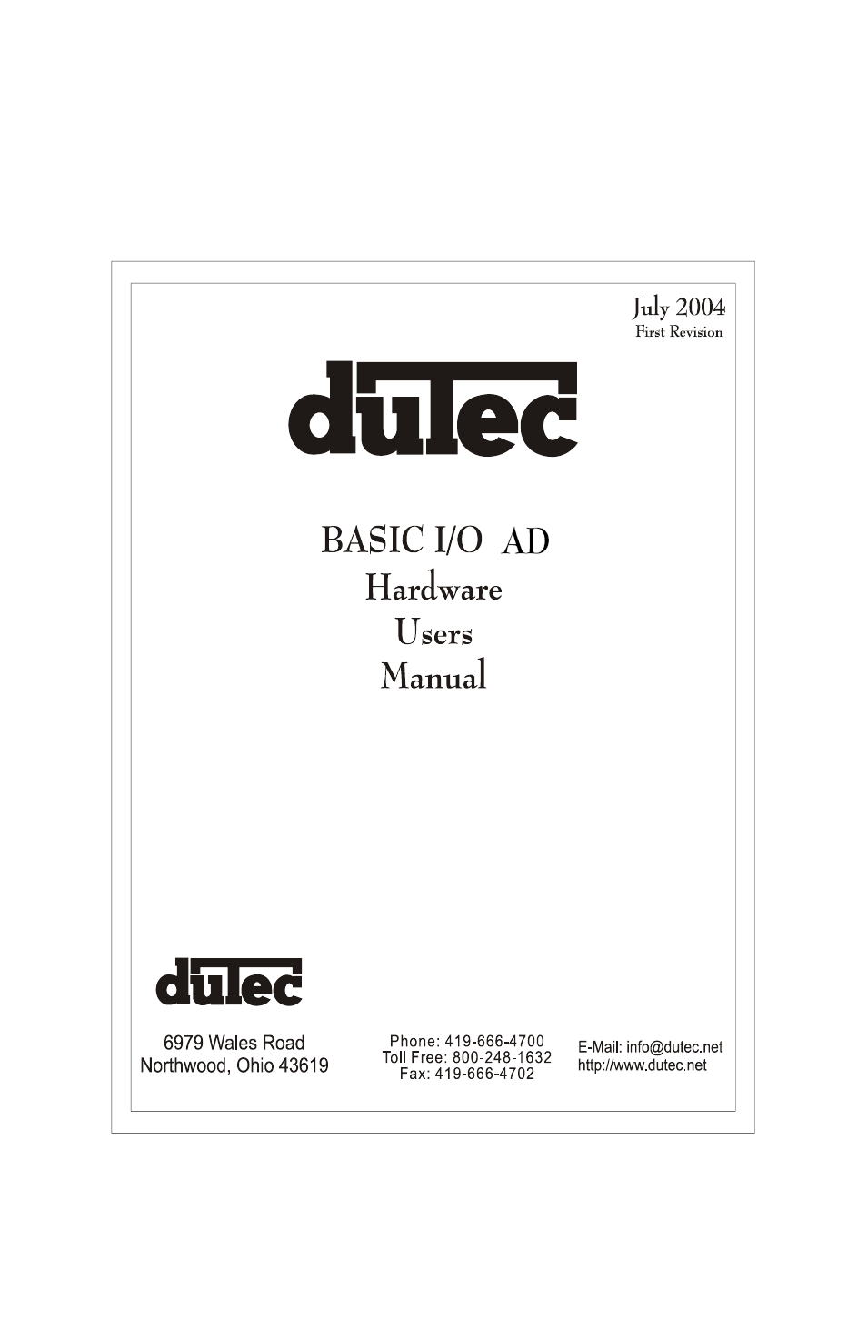I-O Display Systems Basic I/O Product User Manual | Page 43 / 81