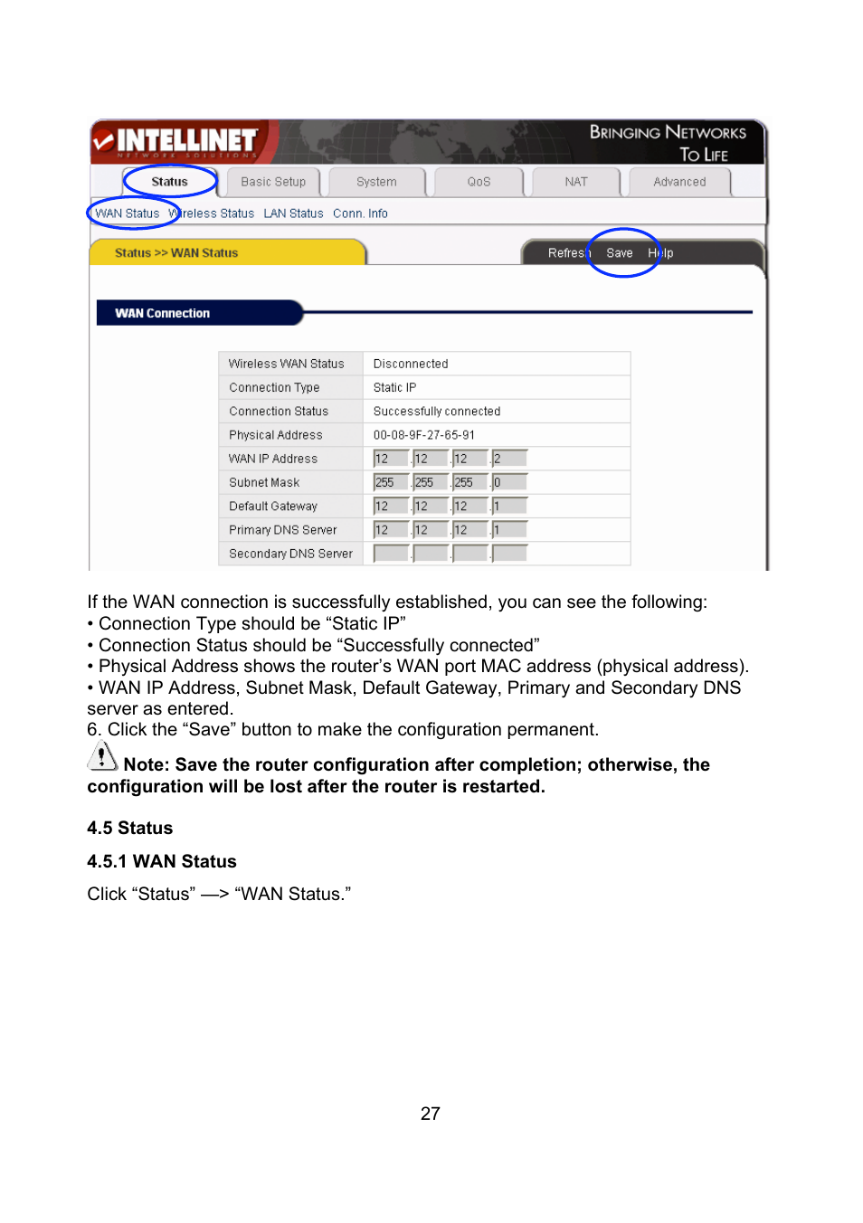 Intellinet Network Solutions Wireless G Broadband Router 523431 User Manual | Page 27 / 64