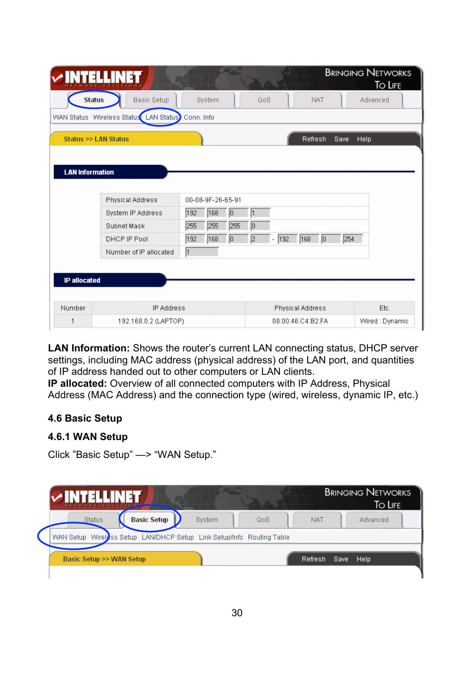 Intellinet Network Solutions Wireless G Broadband Router 523431 User Manual | Page 30 / 64